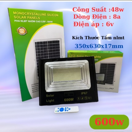 Đèn Pha Năng Lượng Mặt Trời 600w